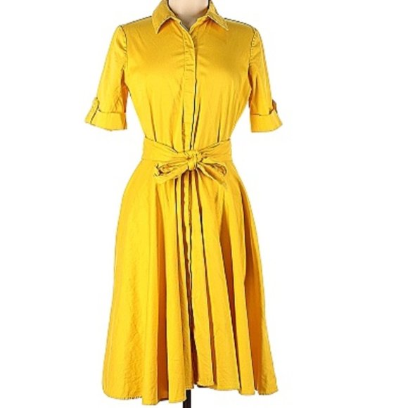 Badgley Mischka FLare collar dress - Picture 1 of 4